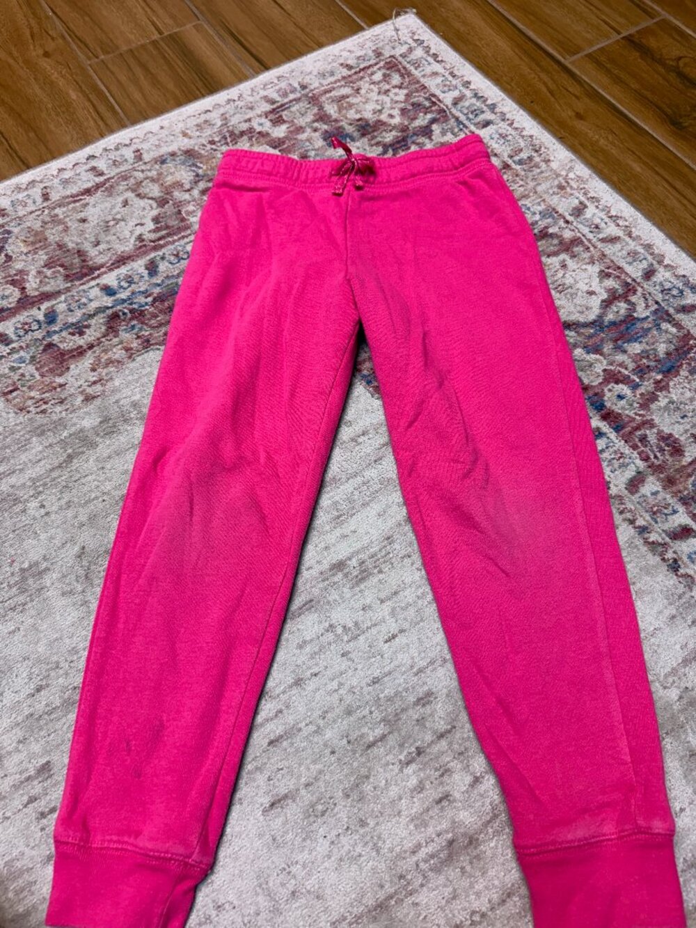 Athletic Works Girls Kids Pink Sweat Pants Size S (6/6X) In Great Shape!